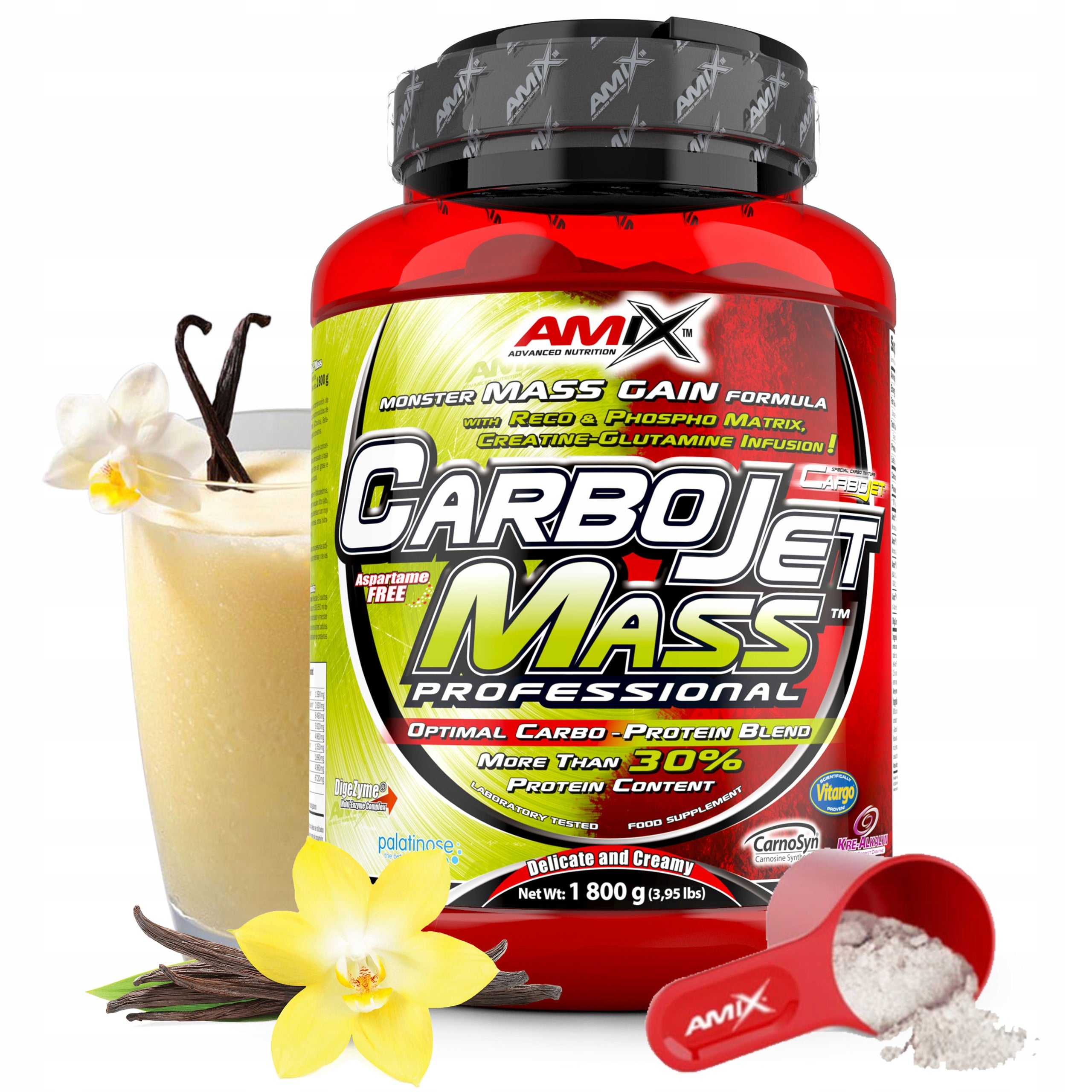GAINER, CONDITIONER FOR DRY MUSCLE MASS - Extensive formula Amix CarboJet