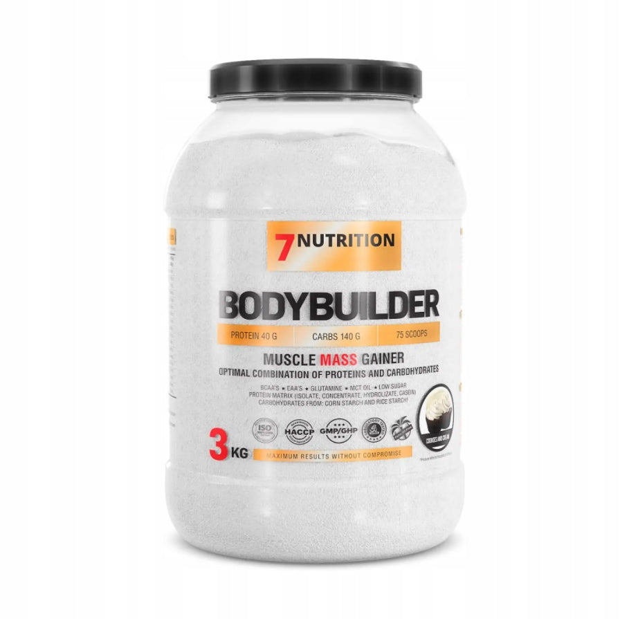 GAINER FOR MASS BODYBUILDER 3KG WHITE CHOCOLATE - 7NUTRITION