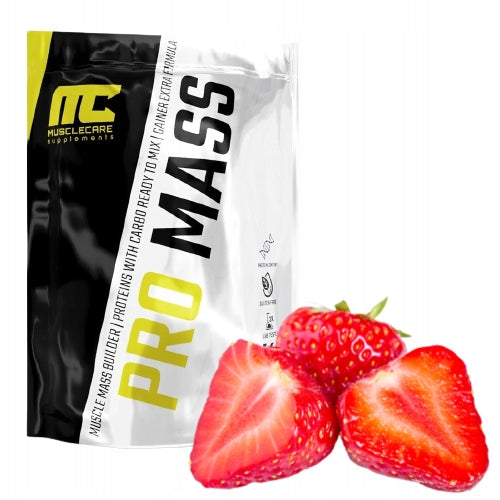 GAINER FOR MASS protein carbohydrates Muscle Care Pro 1000g strawberry