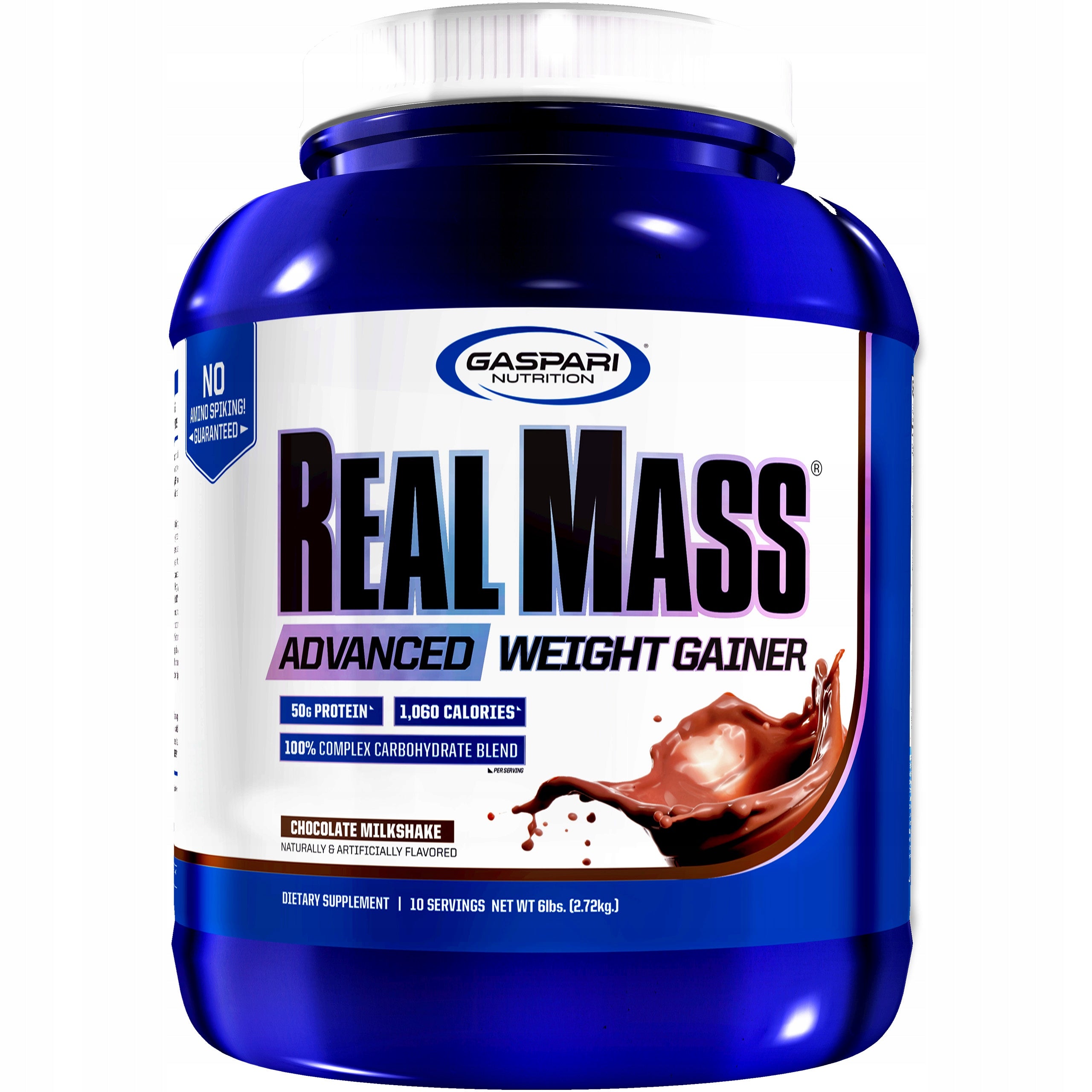 GAINER Real Mass Protein Carbohydrates Whey Mass 2720 g Chocolate Gaspari