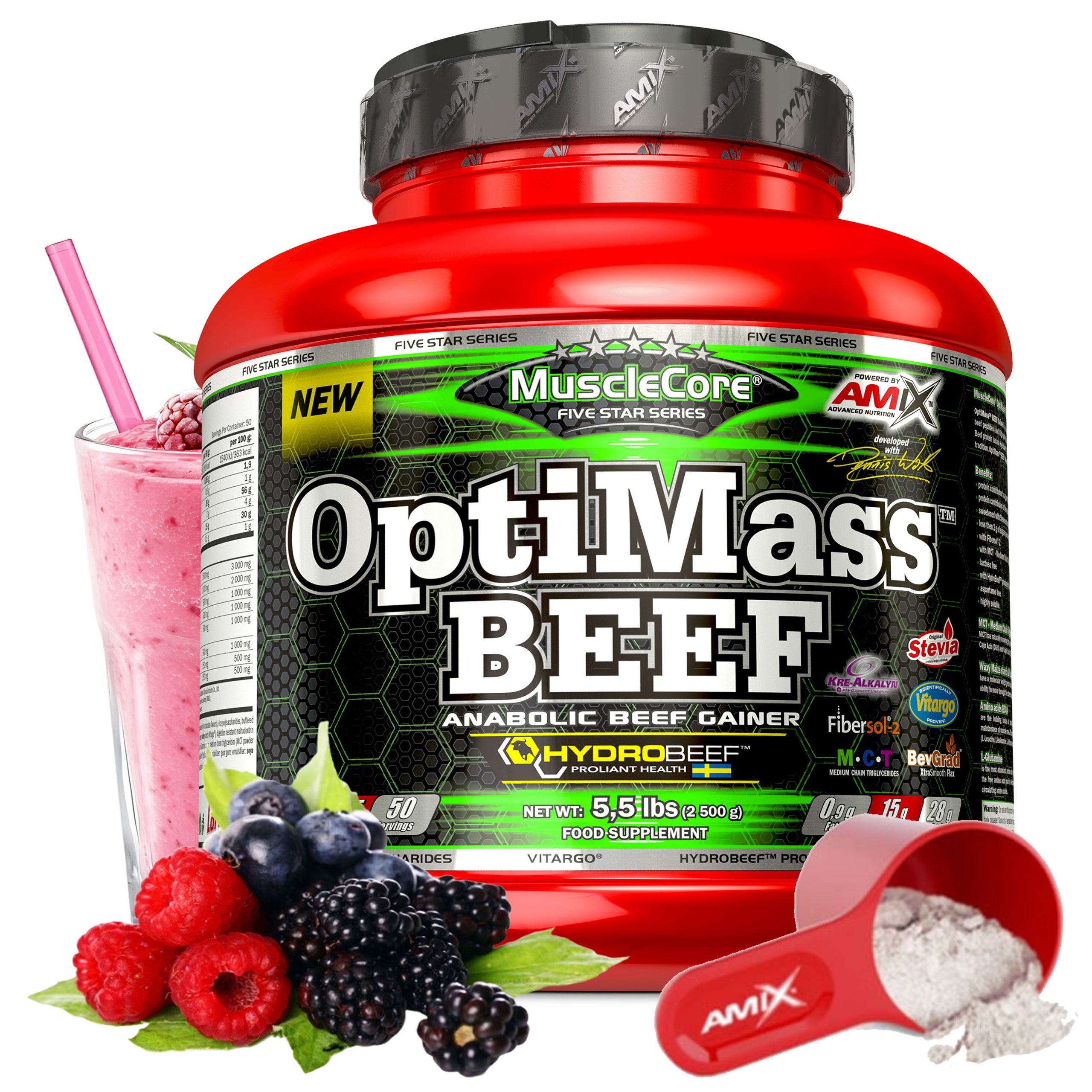 GAINER WITHOUT SUGAR without lactose - Beef protein 30% - Conditioner for mass