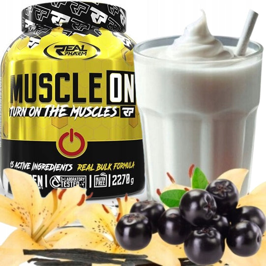 GAINER bulk CARBOHYDRATE PROTEIN Real Pharm Muscle ON 2270g VANILLA BERRIES