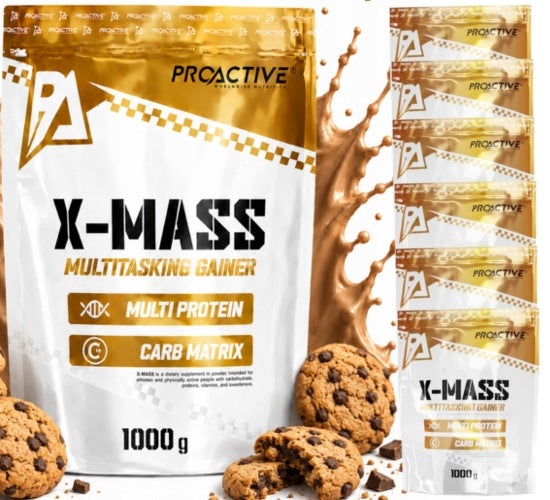 GAINER for mass CARBOHYDRATE PROTEIN ProActive X-MASS Cookie 1kg x 6 pcs