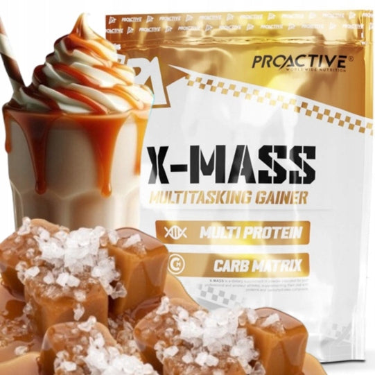 GAINER for mass PROTEIN CARBOHYDRATES ProActive X-MASS Salty Caramel 1kg x 6 pcs Packaging status original