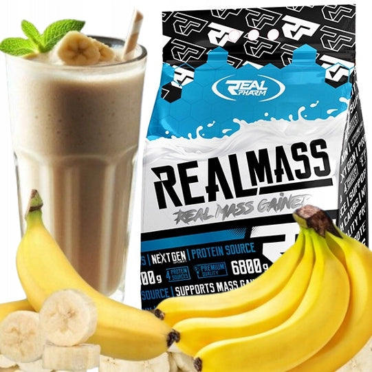 GAINER protein carbohydrates Real Pharm Real Mass BANANA 6800g