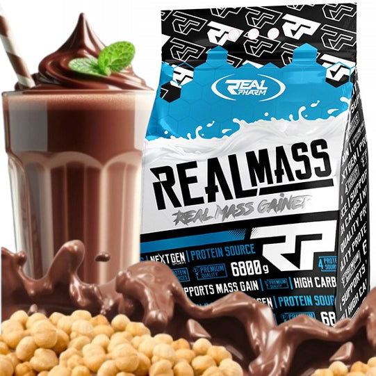 GAINER protein carbohydrates Real Pharm Real Mass CHOCOLATE WALNUT 6800g