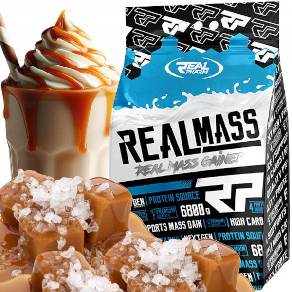 GAINER protein carbohydrates Real Pharm Real Mass SALTY CARAMEL 6800g