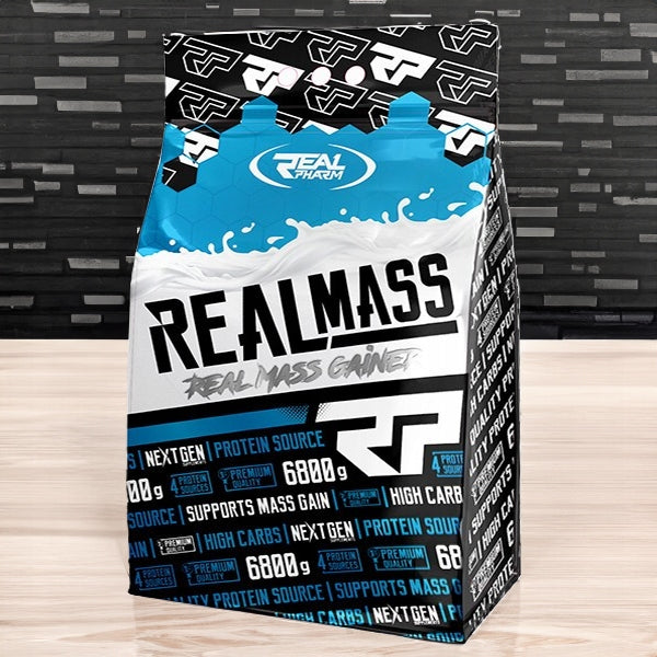GAINER protein carbohydrates Real Pharm Real Mass WHITE CHOCOLATE COCONUT 6800g Brand Real Pharm
