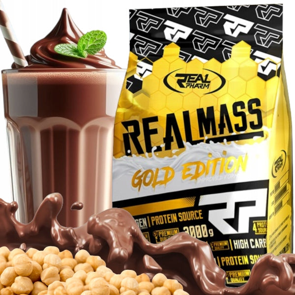 GAINER protein carbohydrates Real Pharm Real Mass protein 3kg Chocolate-Walnut