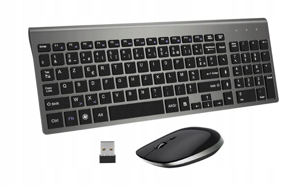 GALENMORO wireless keyboard and mouse AZERTY (French) membrane