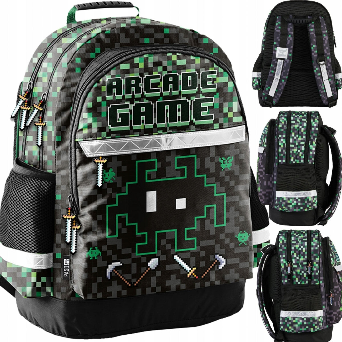 GAMER BACKPACK BOYS SCHOOL PIXELS FOR ELEMENTARY SCHOOL PASO GAMING GAME