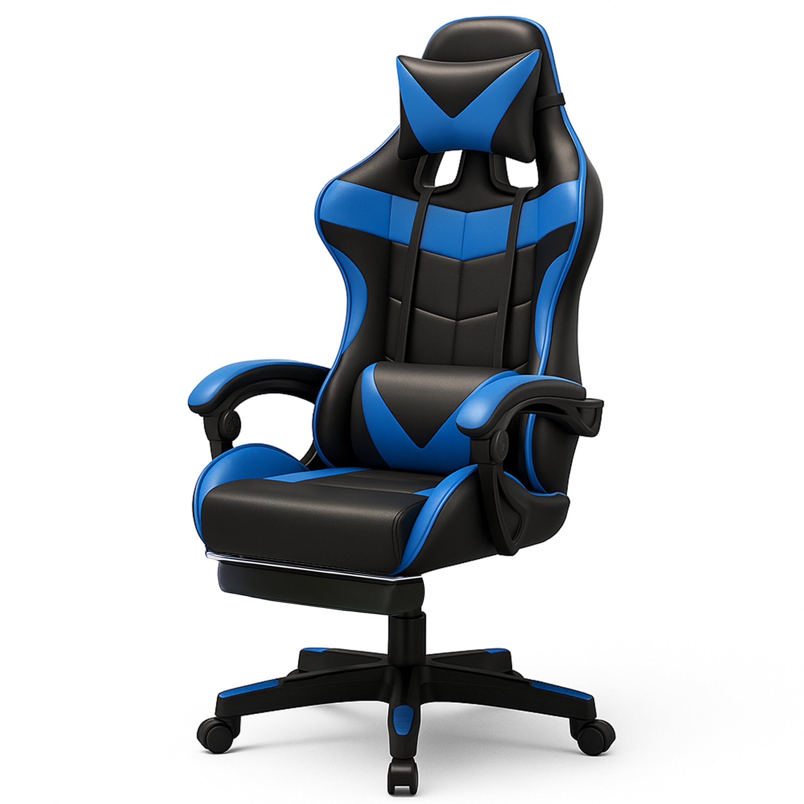 GAMING CHAIR 150 KG OFFICE SWIVEL CHAIR WITH FOOTREST FOR THE PLAYER Packaging status original