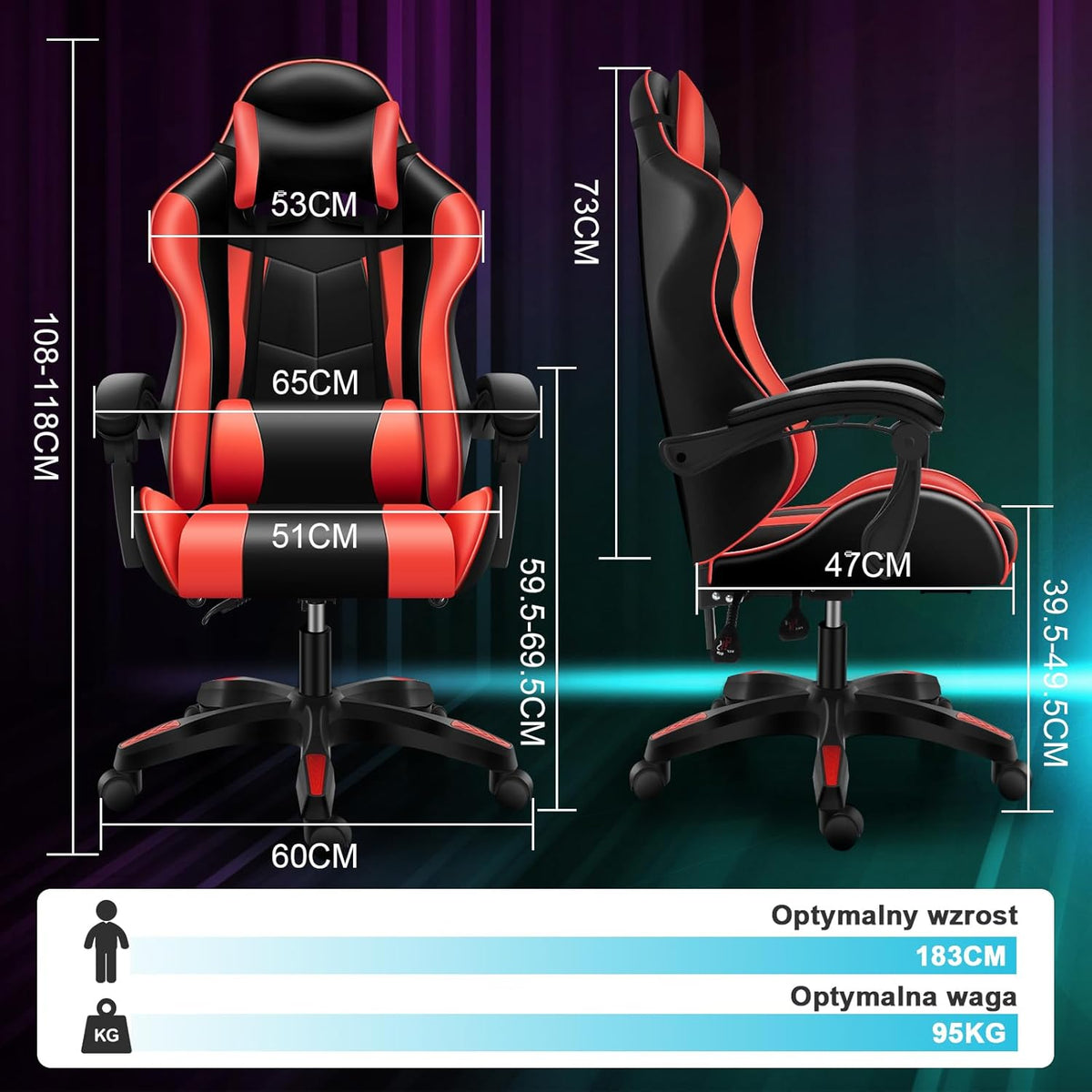 GAMING CHAIR FOR DESK WITH ADJUSTABLE AND ARMRESTS EAN (GTIN) 8719451106149