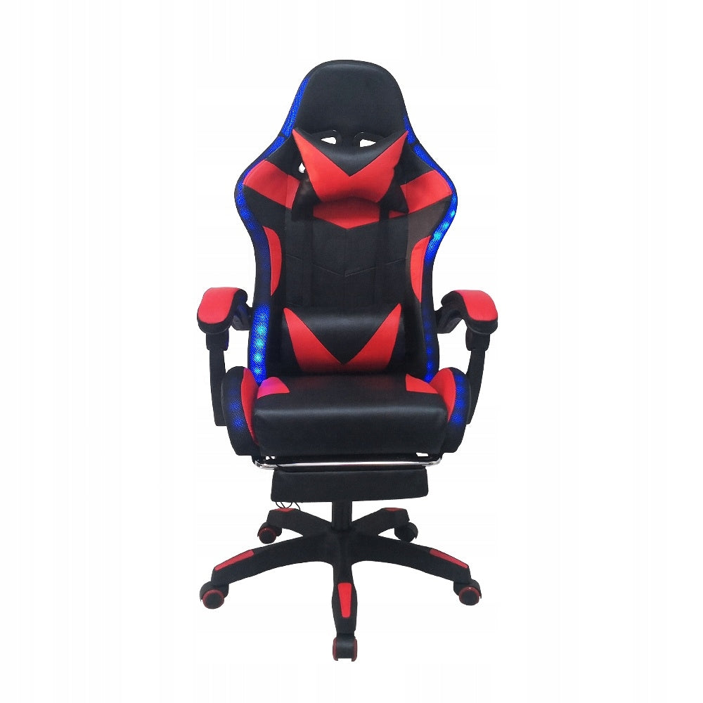 GAMING CHAIR FOR PLAYER OFFICE CHAIR FOOTREST + MASSAGE + LED + REMOTE CONTROL Brand no brand