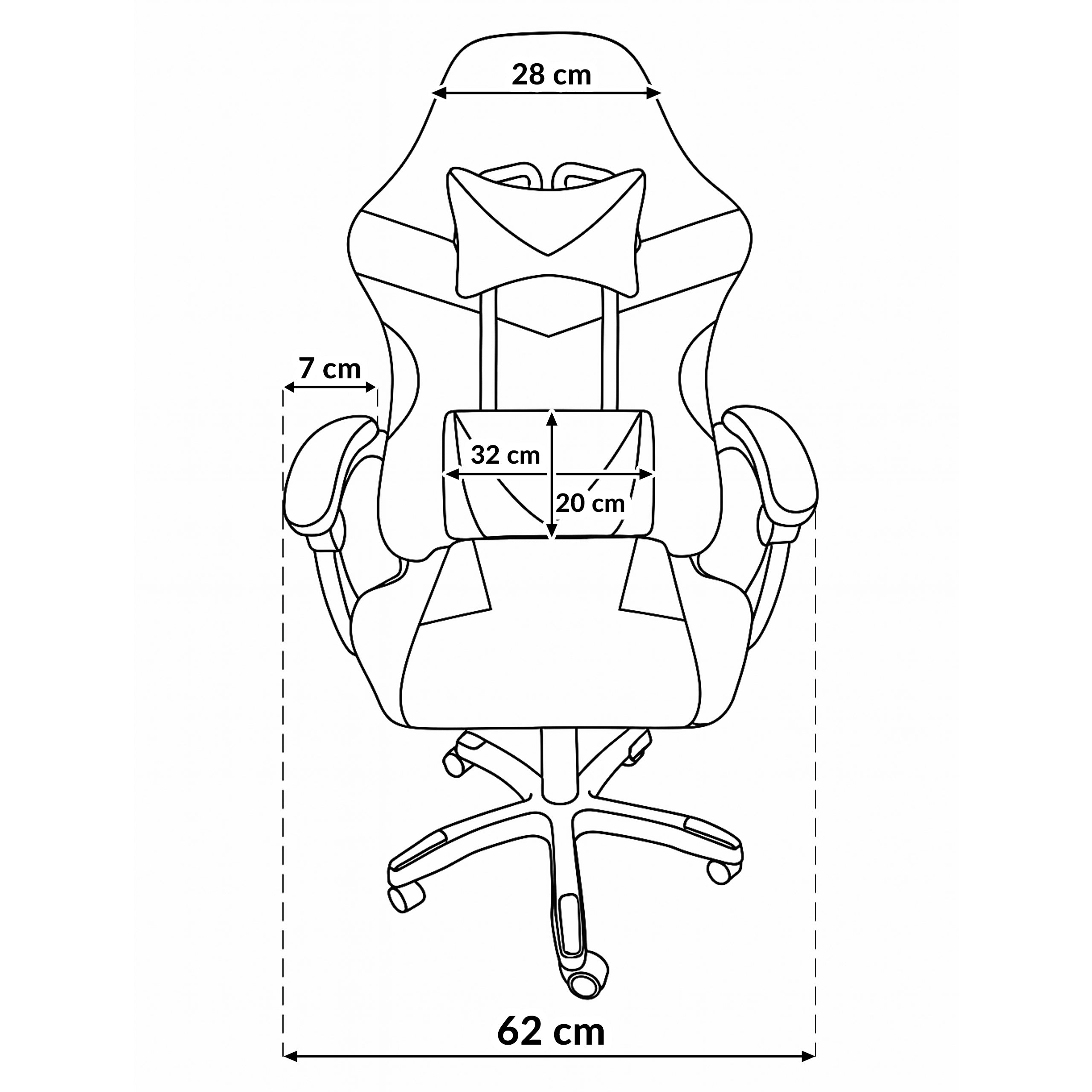 GAMING CHAIR GAMING OFFICE COMPUTER LUMBAR CUSHION KG109 PINK Model KG109