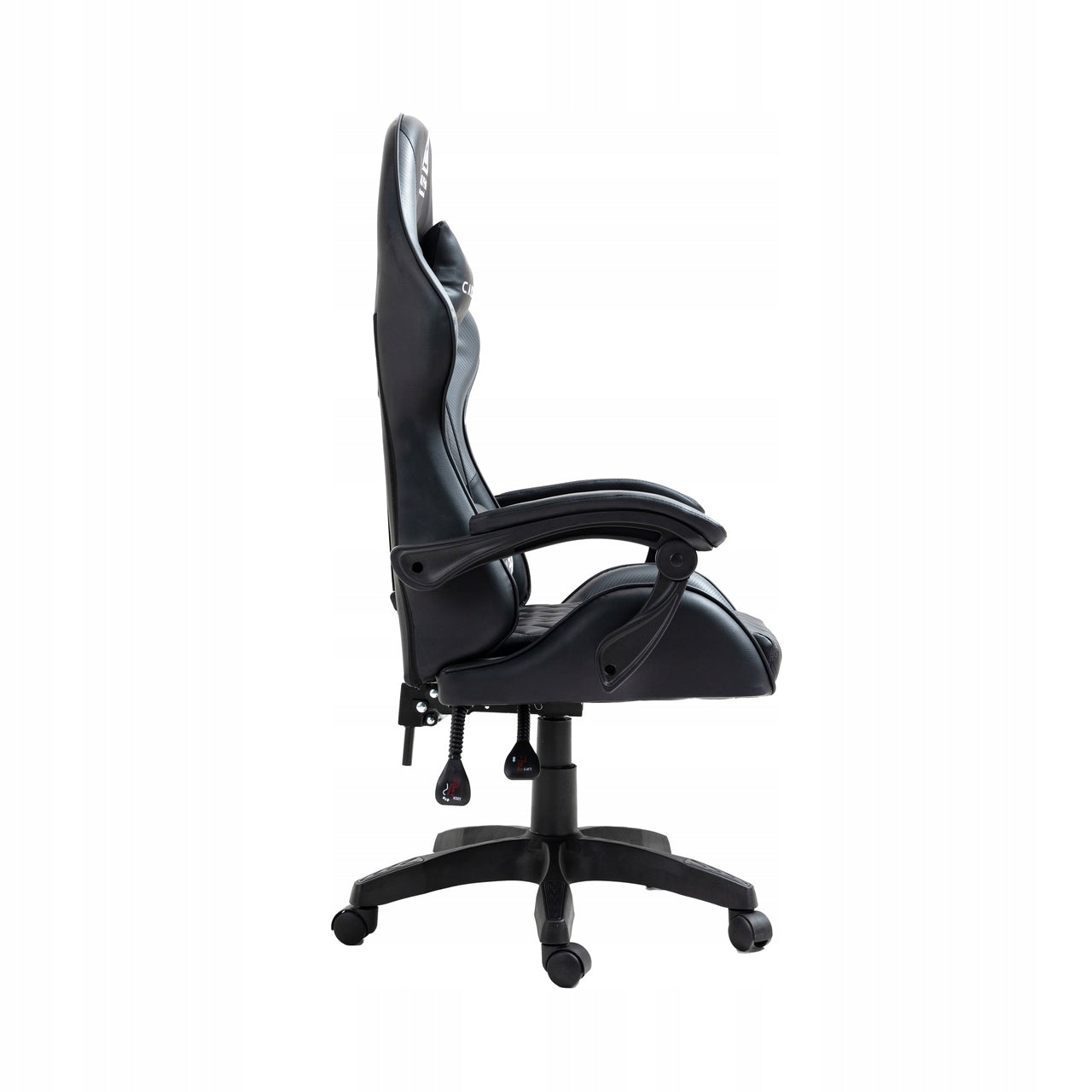 GAMING CHAIR GREY ALPHA OFFICE CHAIR SWIVEL COMPUTER ADJUSTABLE Furniture height 130 cm