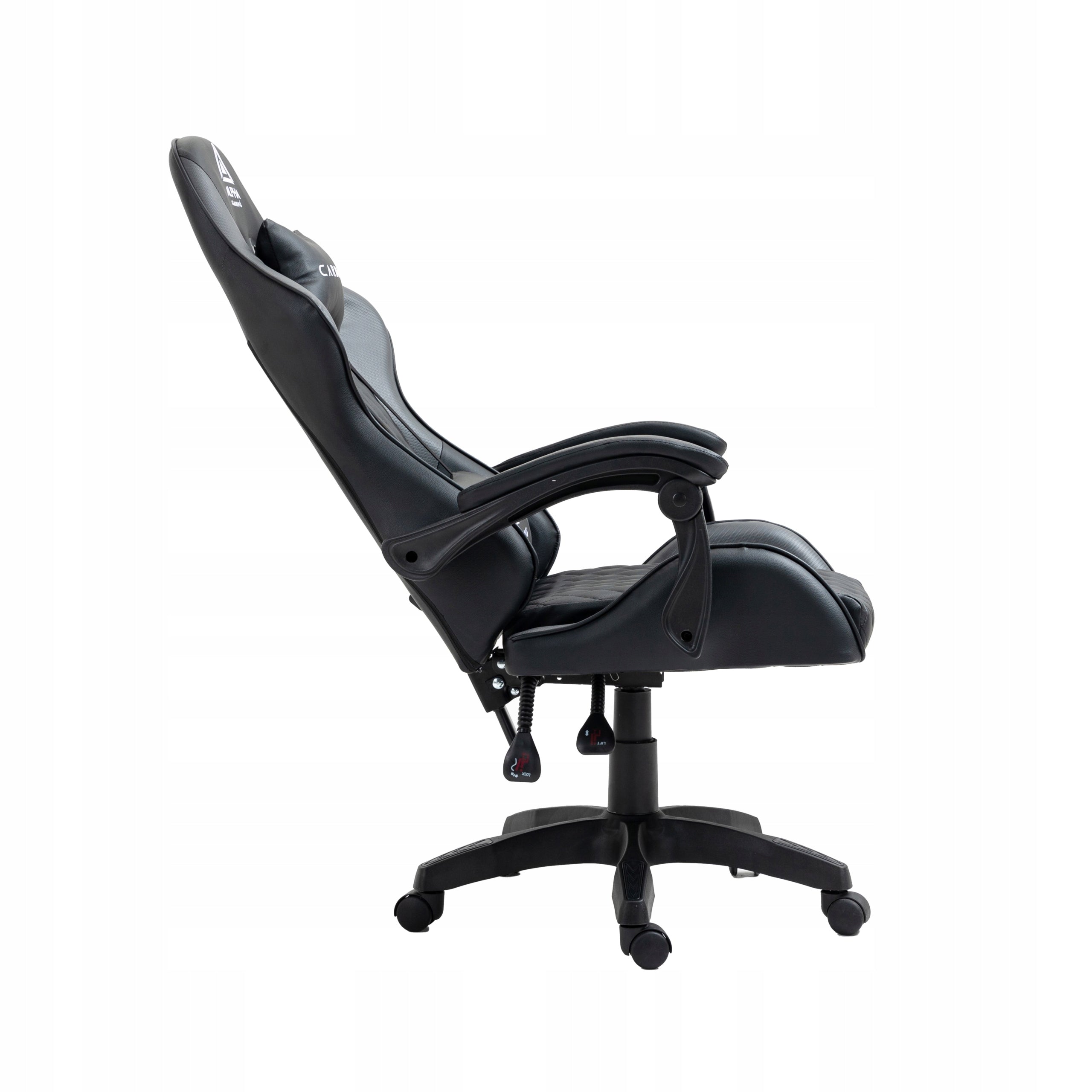 GAMING CHAIR GREY ALPHA OFFICE CHAIR SWIVEL COMPUTER ADJUSTABLE Furniture width 62 cm