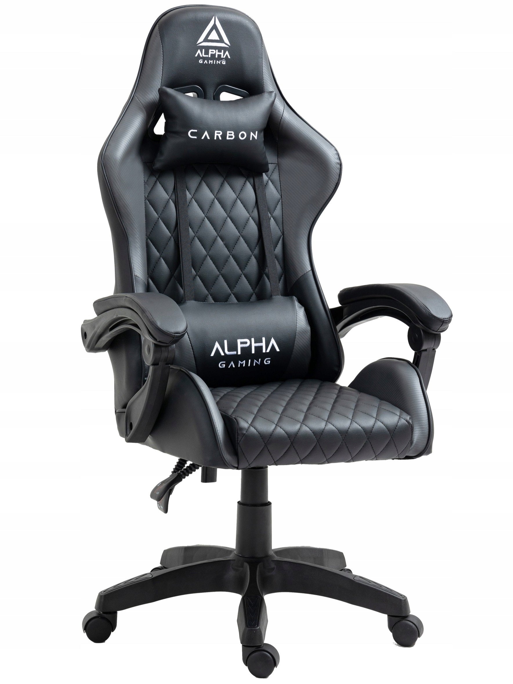 GAMING CHAIR GREY ALPHA OFFICE CHAIR SWIVEL COMPUTER ADJUSTABLE Packaging status original