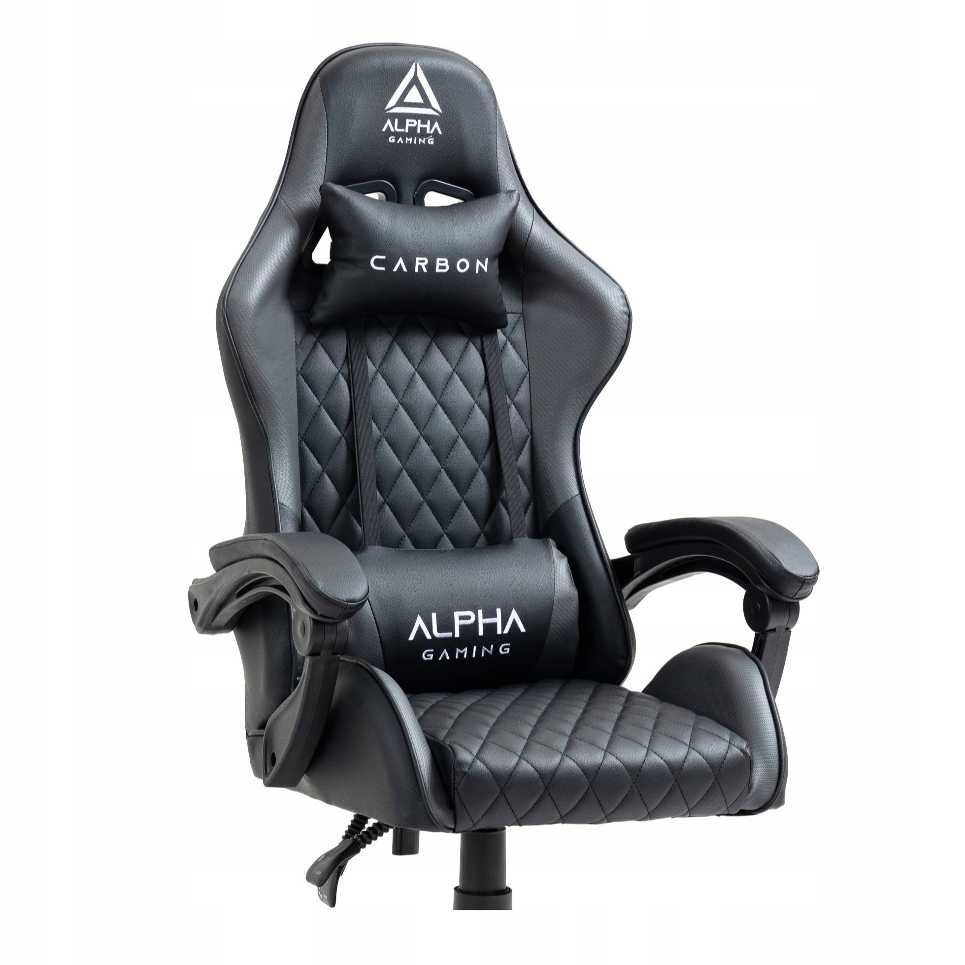 GAMING CHAIR GREY ALPHA OFFICE CHAIR SWIVEL COMPUTER ADJUSTABLE