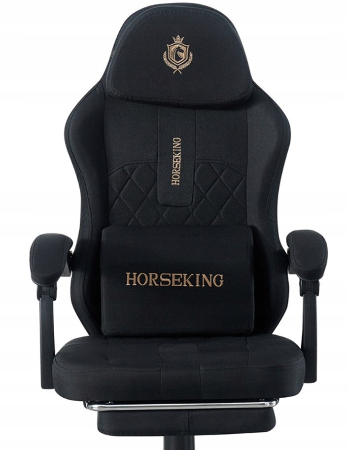 GAMING CHAIR HORSEKING WITH SWIVEL FOOTREST FOR PLAYING CHAIR BLACK MS500