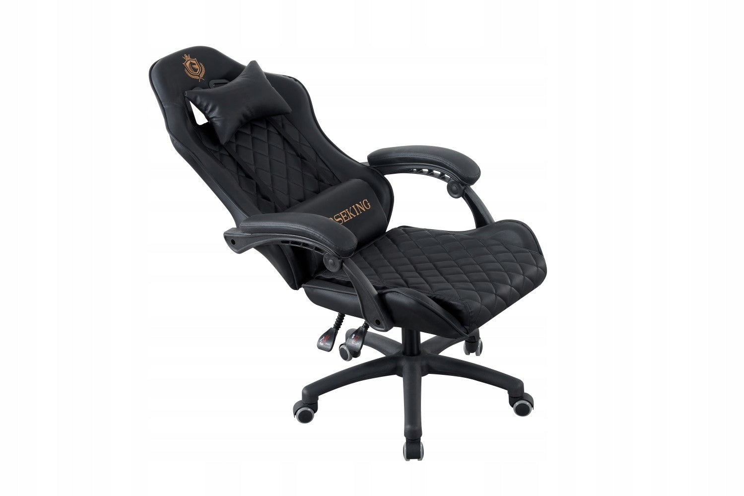 GAMING CHAIR HORSEKING WITH SWIVEL FOOTREST FOR PLAYING CHAIR MS99 BLACK Furniture height 120 cm