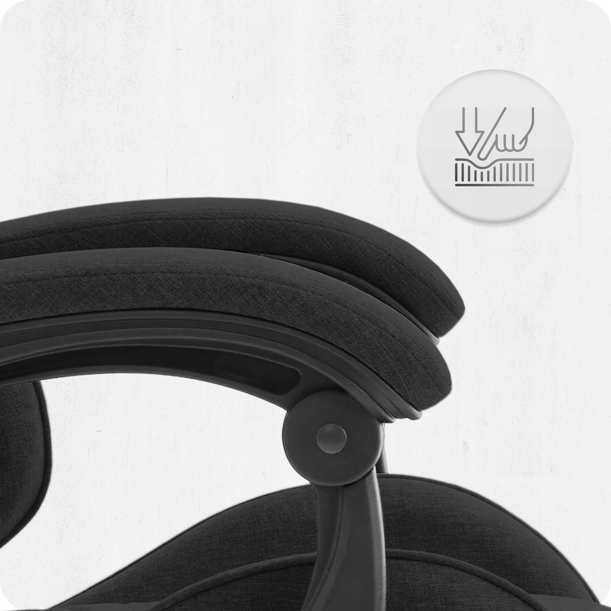 GAMING CHAIR MATERIAL CABRO C500 BLACK FABRIC Furniture depth 65 cm