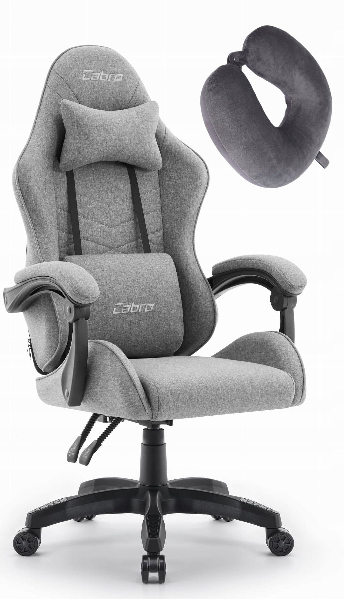 GAMING CHAIR MATERIAL CABRO C500 GREY BLACK FABRIC Packaging status original