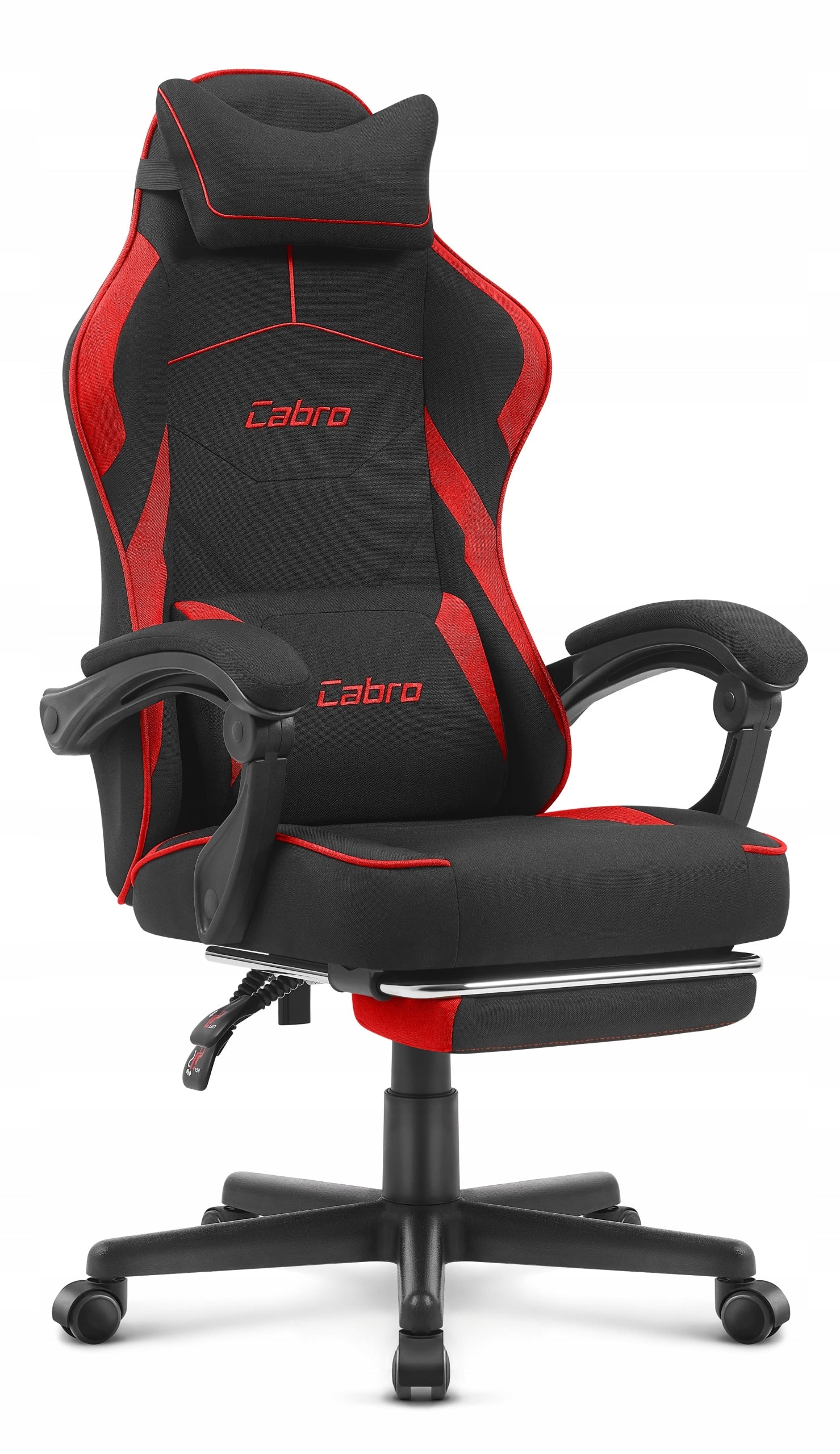 GAMING CHAIR MATERIAL CABRO C502 BLACK RED FABRIC Manufacturer code 5907196010156