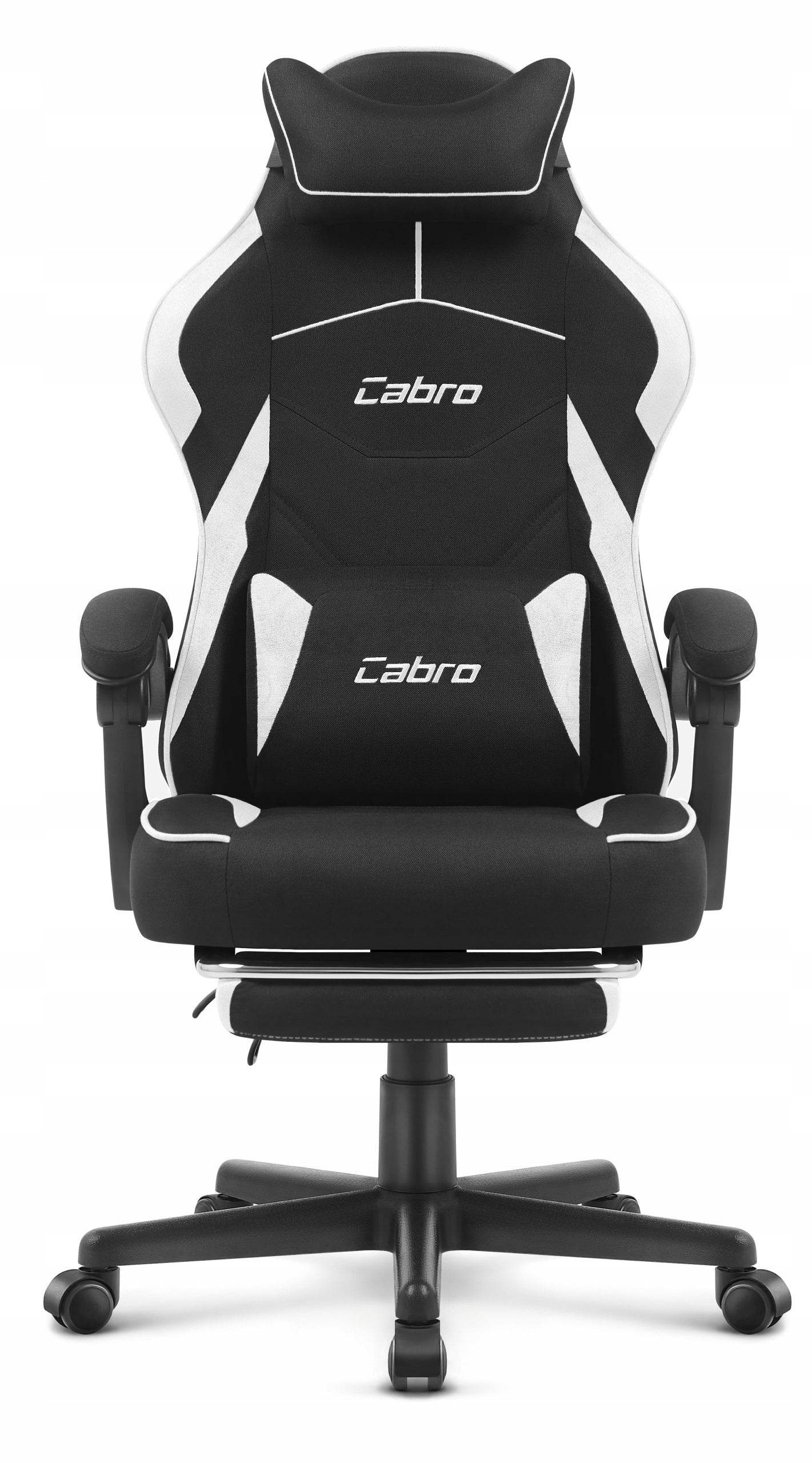 GAMING CHAIR MATERIAL CABRO C502 BLACK WHITE FABRIC Packaging status original