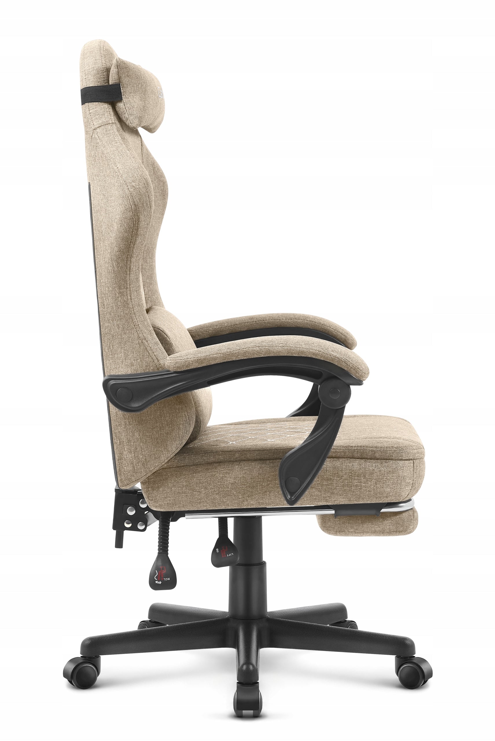 GAMING CHAIR MATERIAL CABRO C503 BEIGE FABRIC Model C503 BEŻOWY