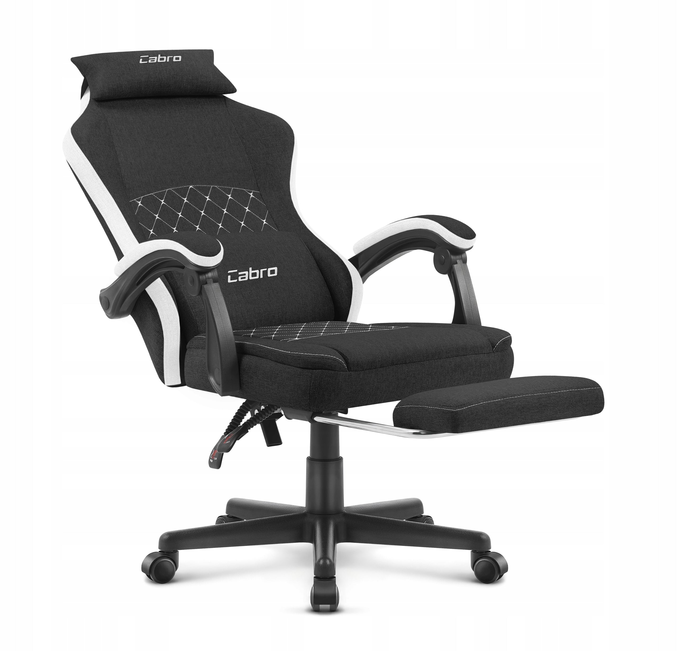 GAMING CHAIR MATERIAL CABRO C503 BLACK WHITE FABRIC Brand no brand