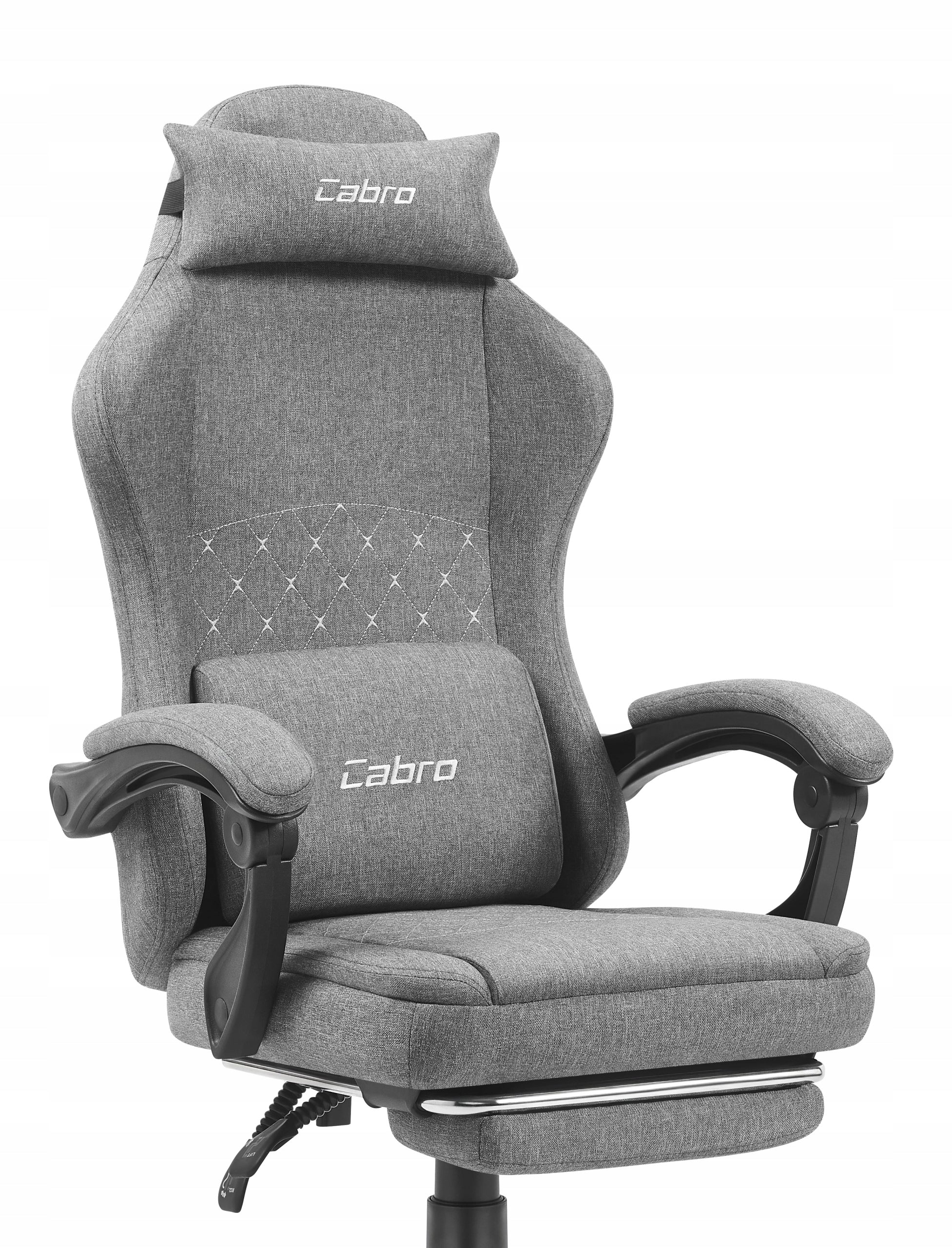 GAMING CHAIR MATERIAL CABRO C503 GREY BLACK FABRIC