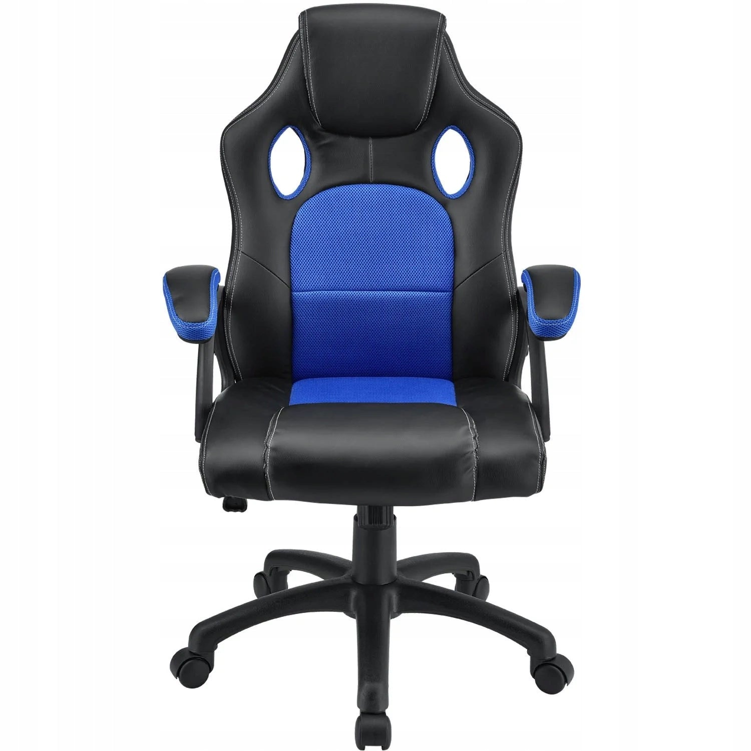 GAMING CHAIR OFFICE GAMING CHAIR SWIVEL BLACK BLUE Furniture depth 65 cm