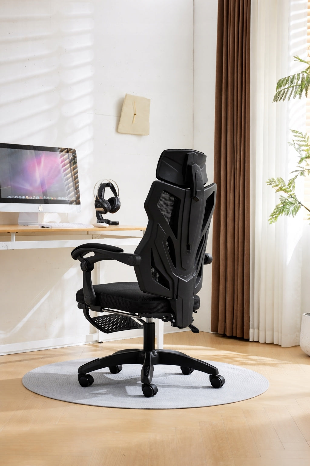 GAMING CHAIR OFFICE SWIVEL GAMING CHAIR ADJUSTABLE MATERIAL Furniture depth 52 cm
