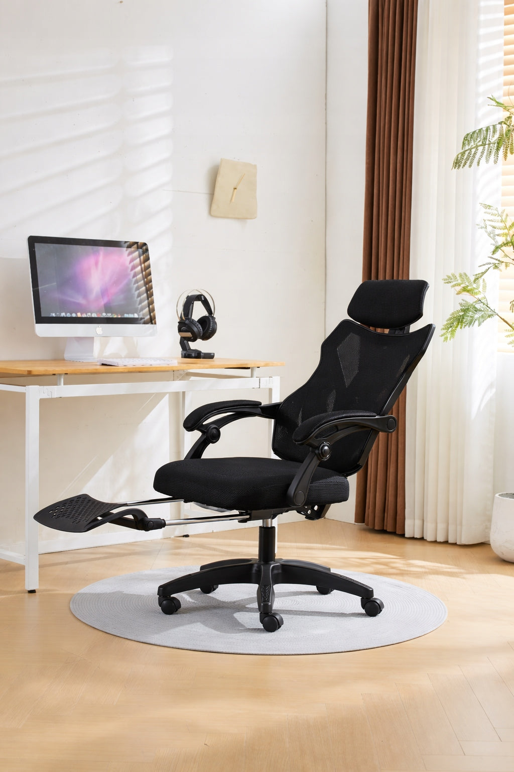 GAMING CHAIR OFFICE SWIVEL GAMING CHAIR ADJUSTABLE MATERIAL Furniture height 122 cm