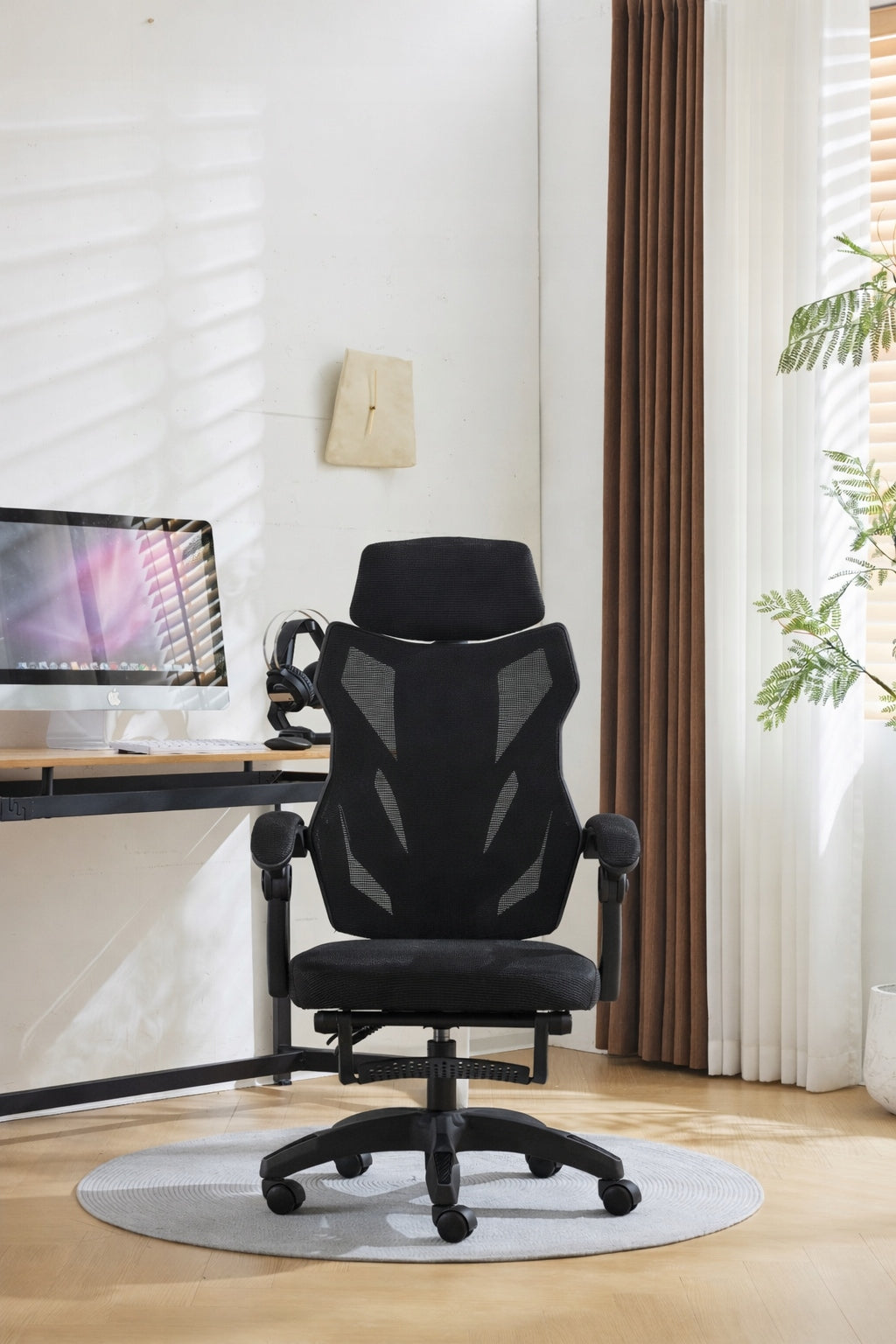 GAMING CHAIR OFFICE SWIVEL GAMING CHAIR ADJUSTABLE MATERIAL Furniture width 58 cm