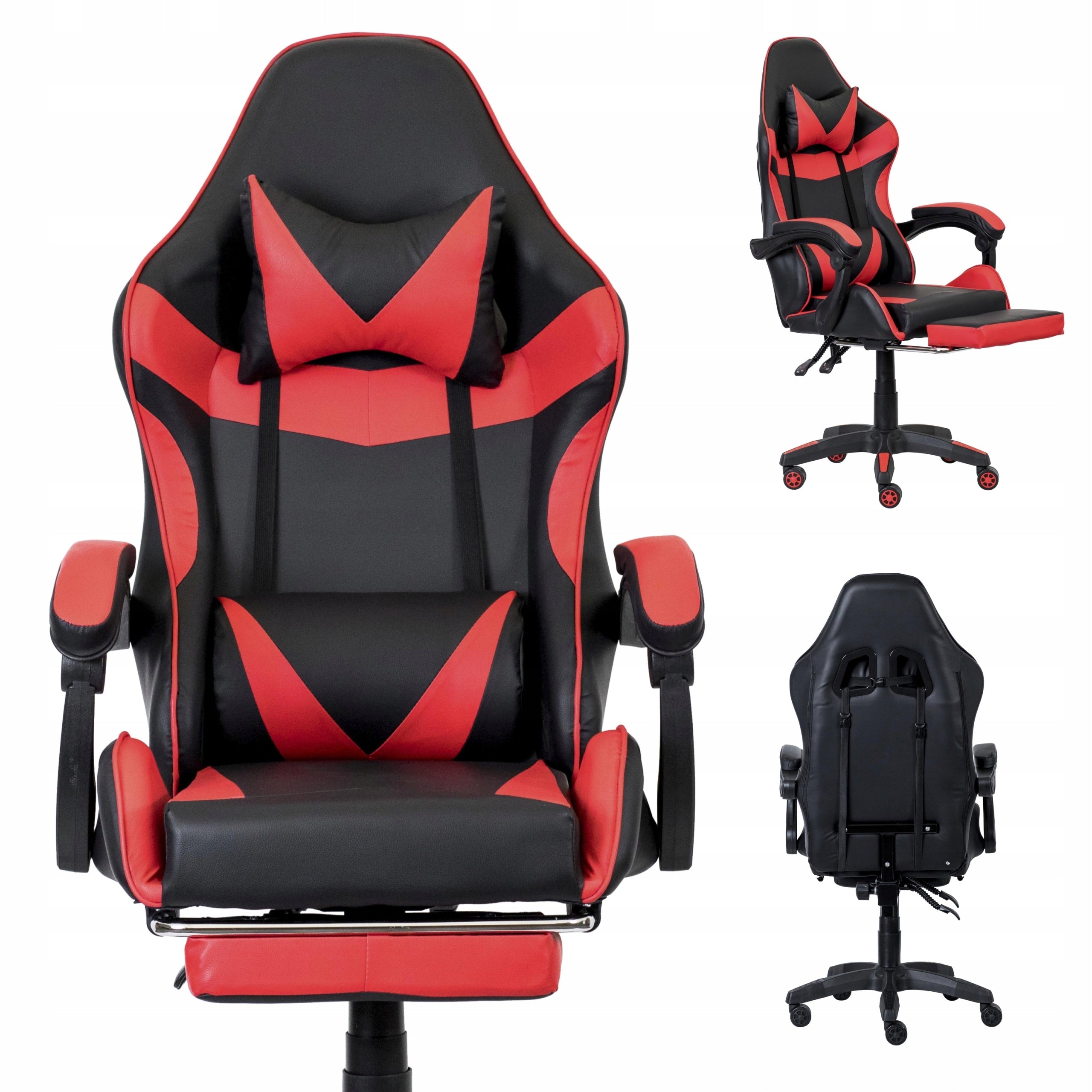 GAMING CHAIR OFFICE SWIVEL GAMING CHAIR FAUX LEATHER RED Manufacturer code KRZESŁO GAMINGOWE