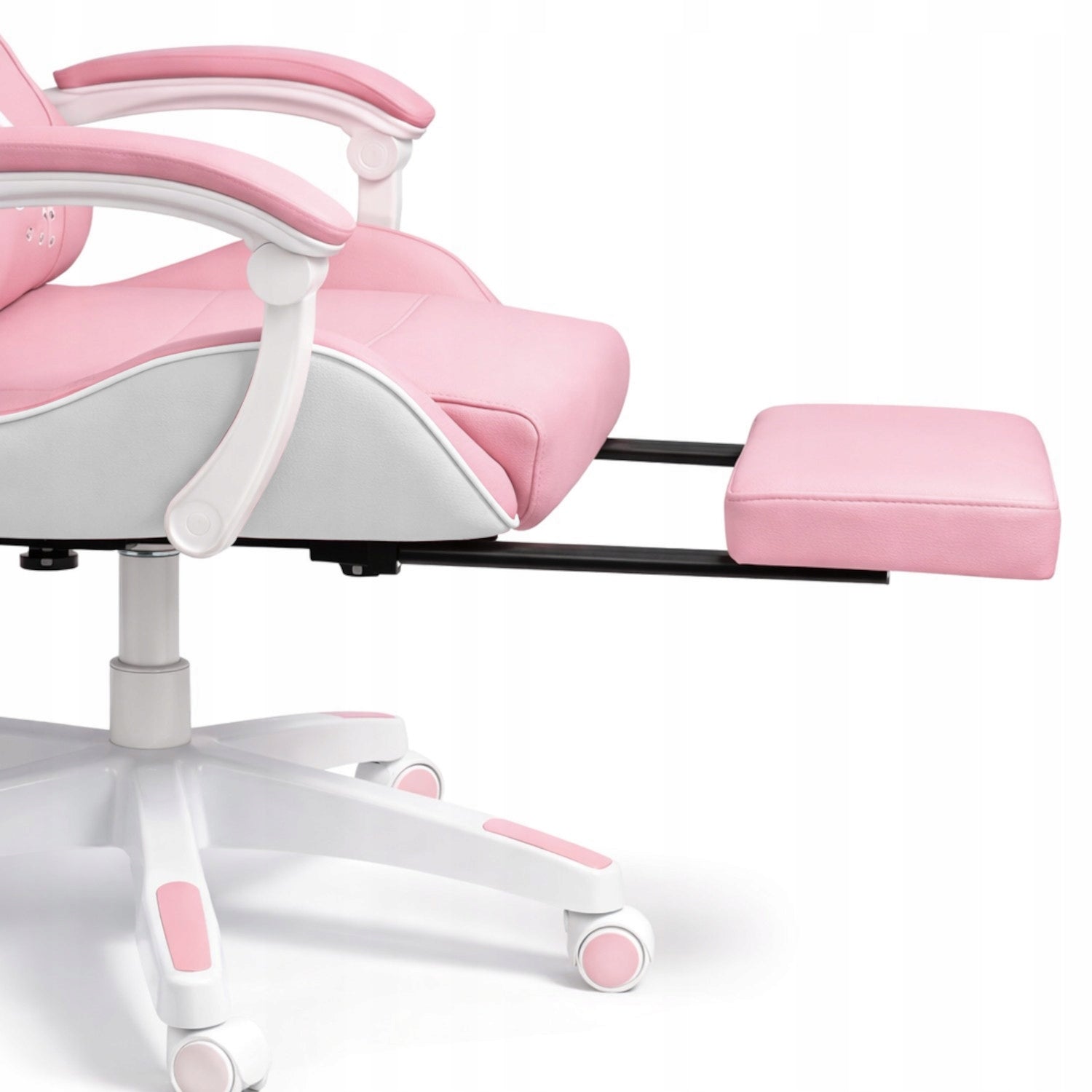 GAMING CHAIR PINK for baby girl COMPUTER COMFORTABLE FOOTREST Furniture depth 50 cm