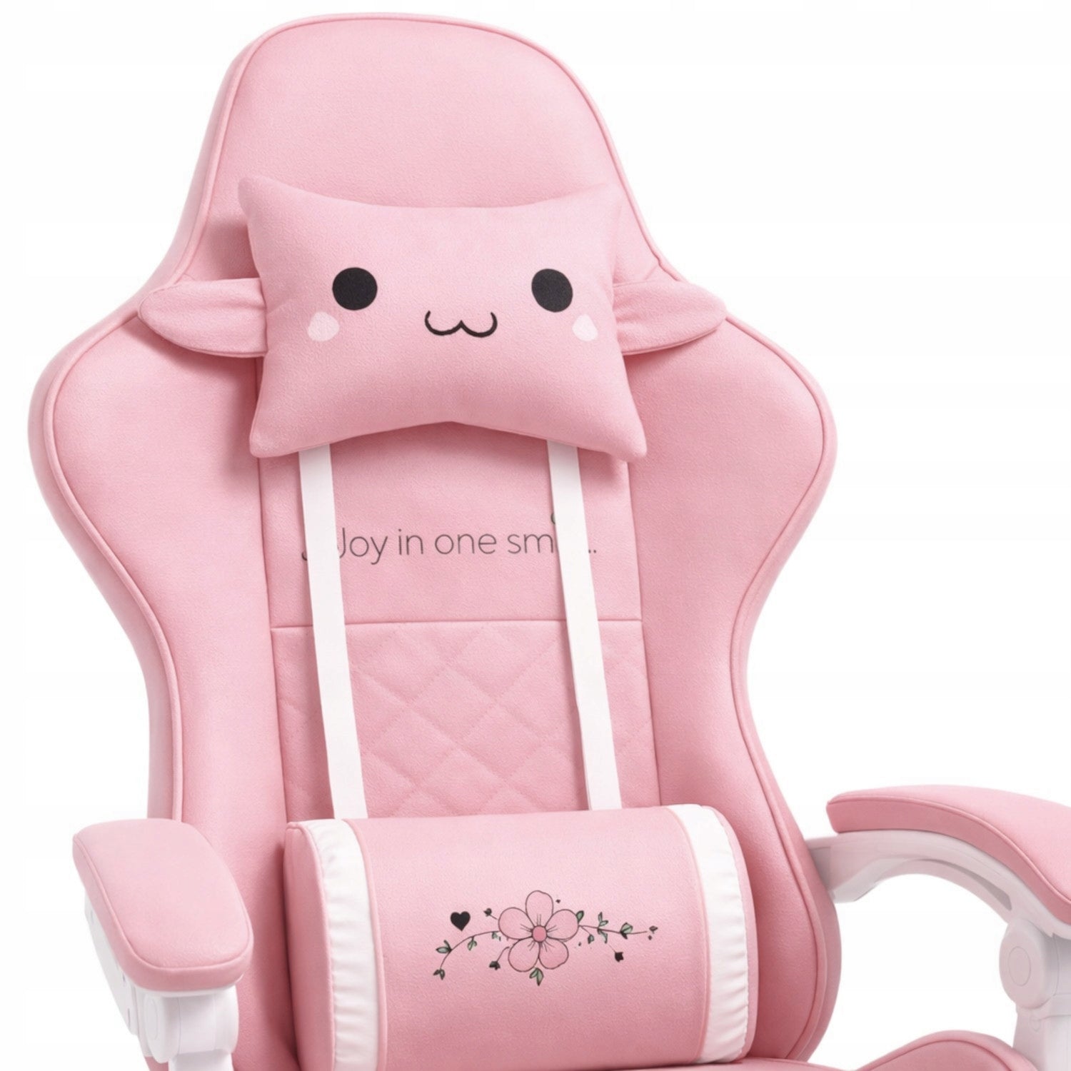 GAMING CHAIR PINK for baby girl COMPUTER COMFORTABLE FOOTREST Furniture height 125 cm