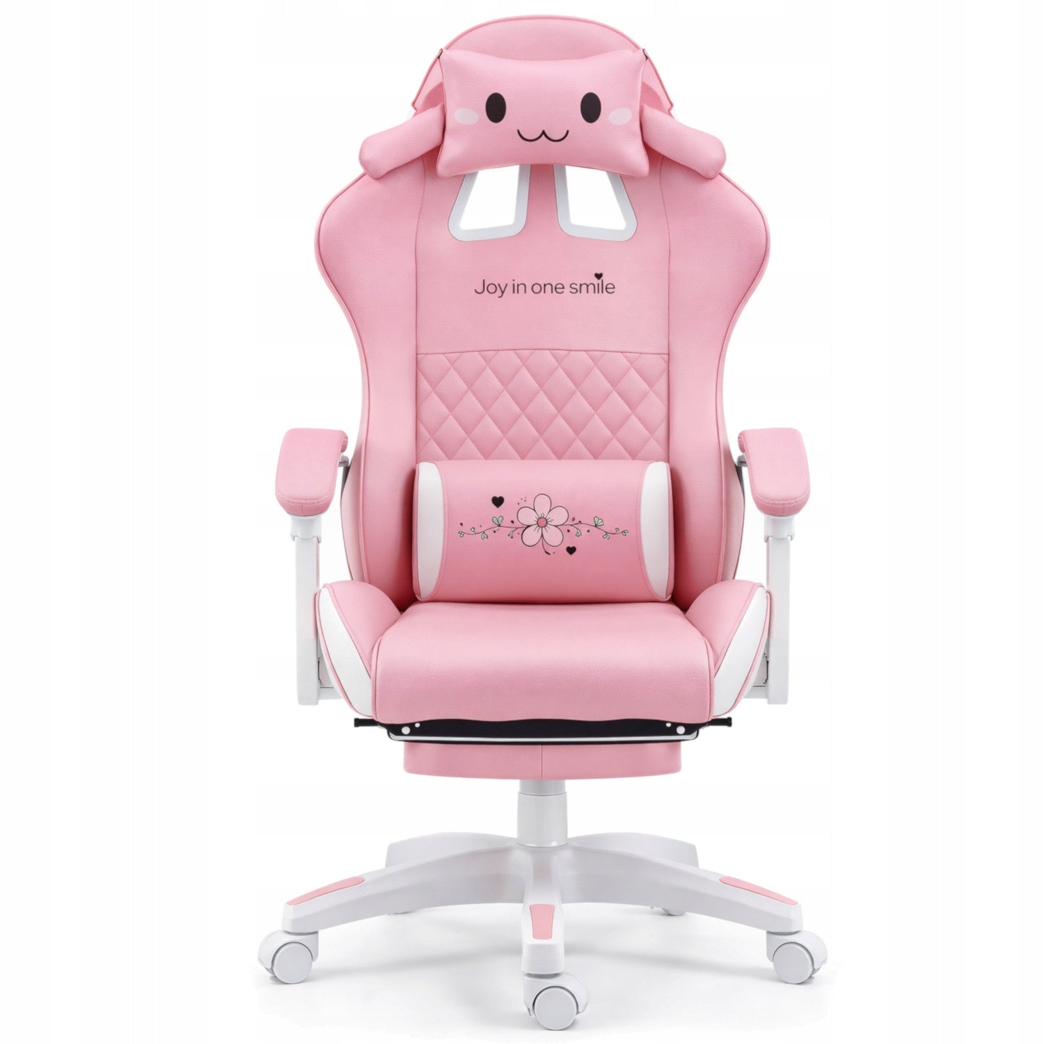 GAMING CHAIR PINK for baby girl COMPUTER COMFORTABLE FOOTREST Manufacturer code Piękny różowy fotel regulowany + podnóżek