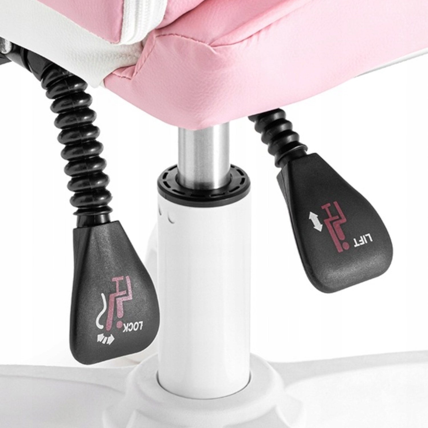 GAMING CHAIR PINK for girl child COMPUTER + MASSAGE FOOTREST Furniture depth 50 cm