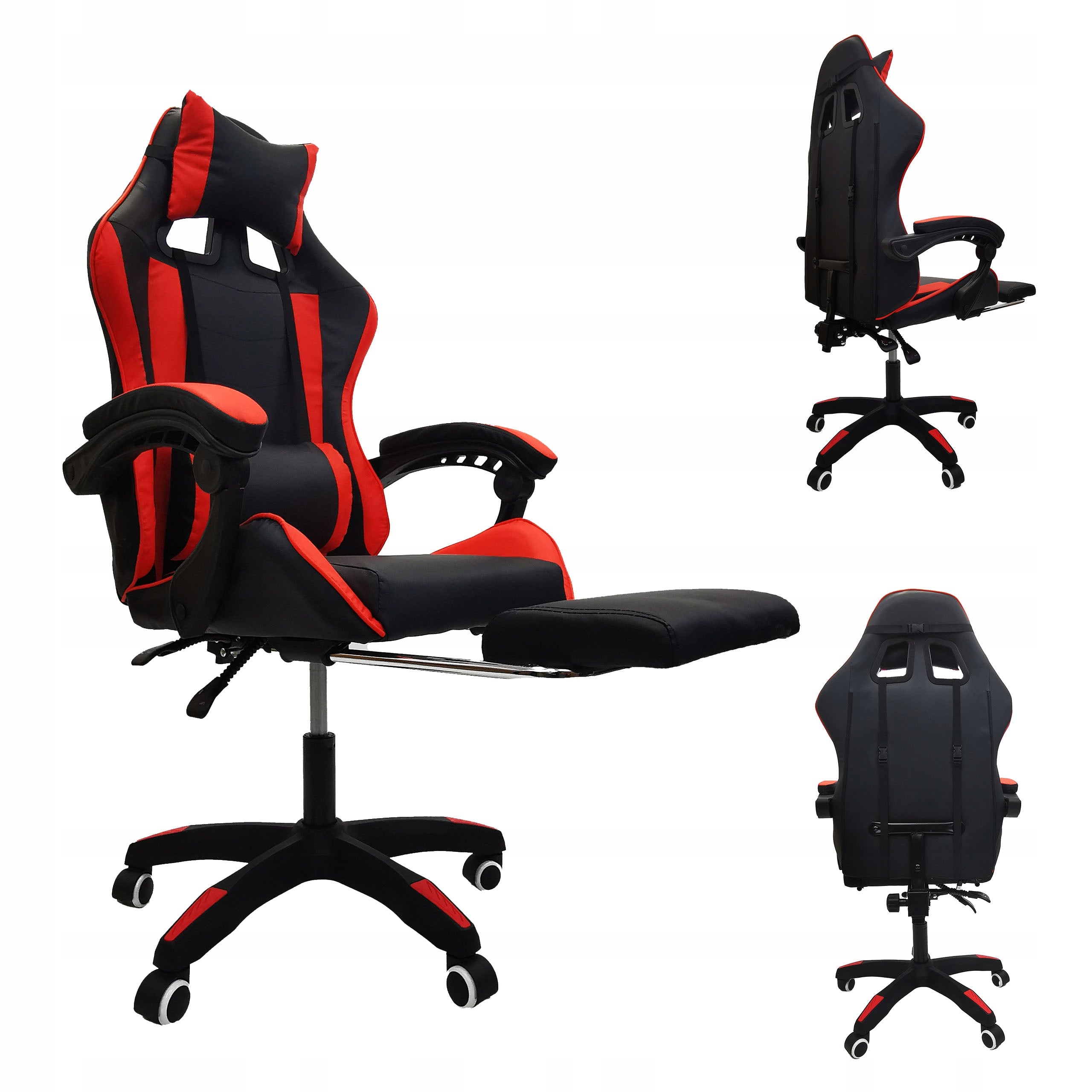 GAMING CHAIR PLAYER OFFICE COMPUTER MASSAGE FOOTREST KG104 RED Model KG104