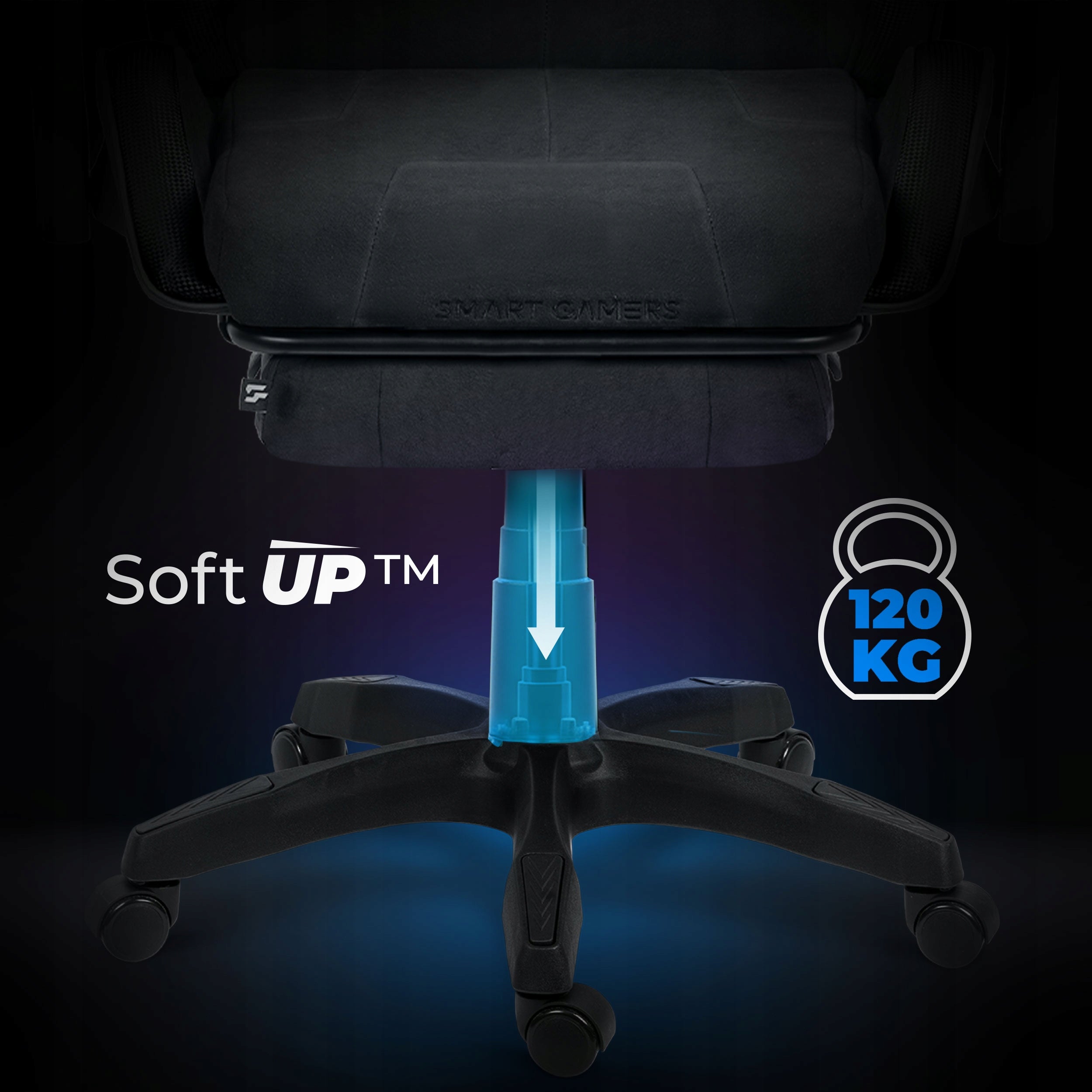 GAMING CHAIR SWIVEL GAMING CHAIR WITH BUCKET FOOTREST SOFOTEL Furniture height 122 cm