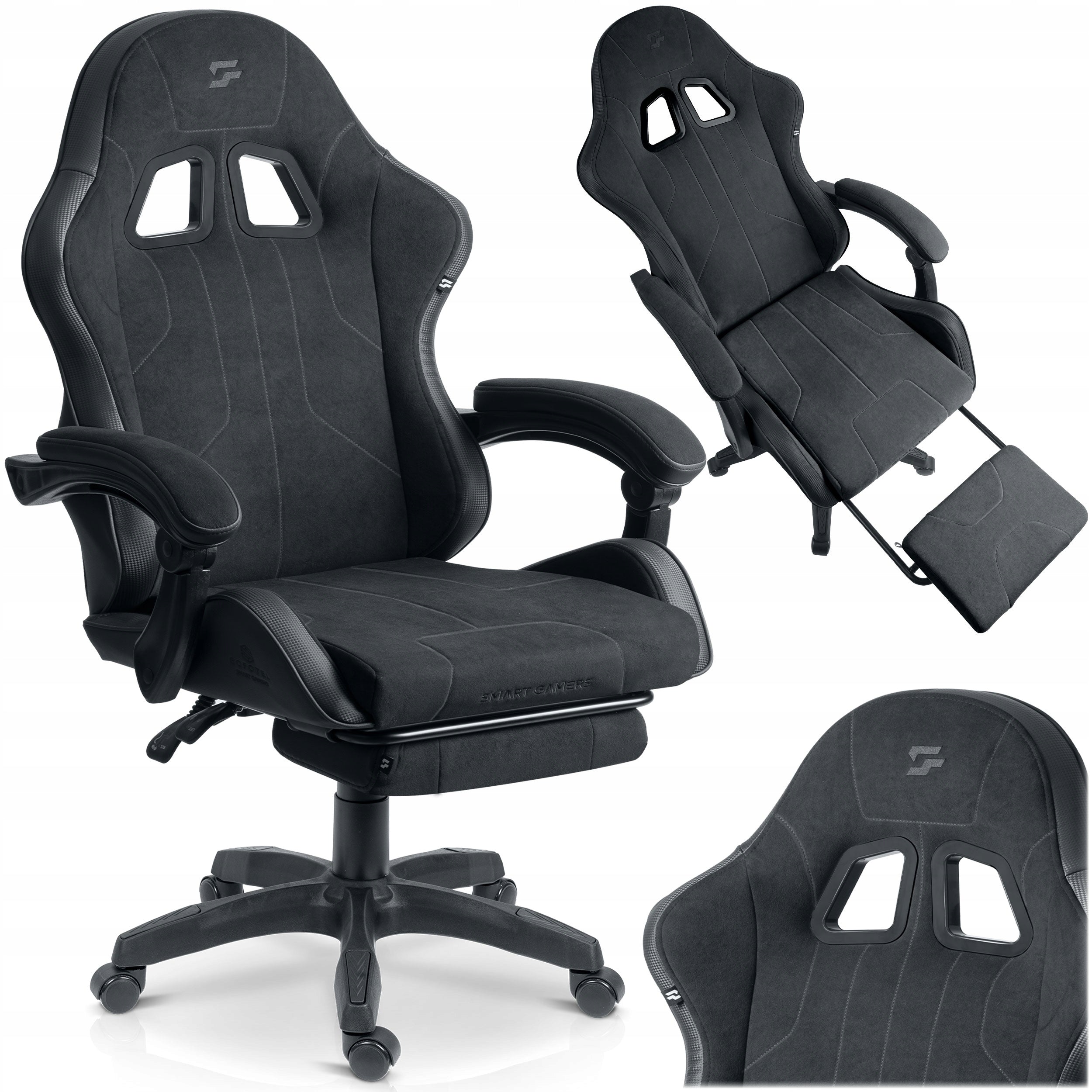 GAMING CHAIR SWIVEL GAMING CHAIR WITH BUCKET FOOTREST SOFOTEL