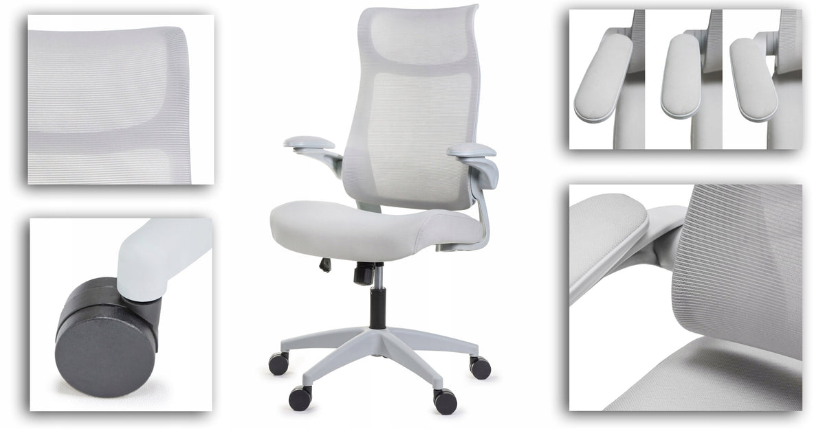 GAMING CHAIR SWIVEL OFFICE CHAIR ADJUSTABLE GREY Brand no brand