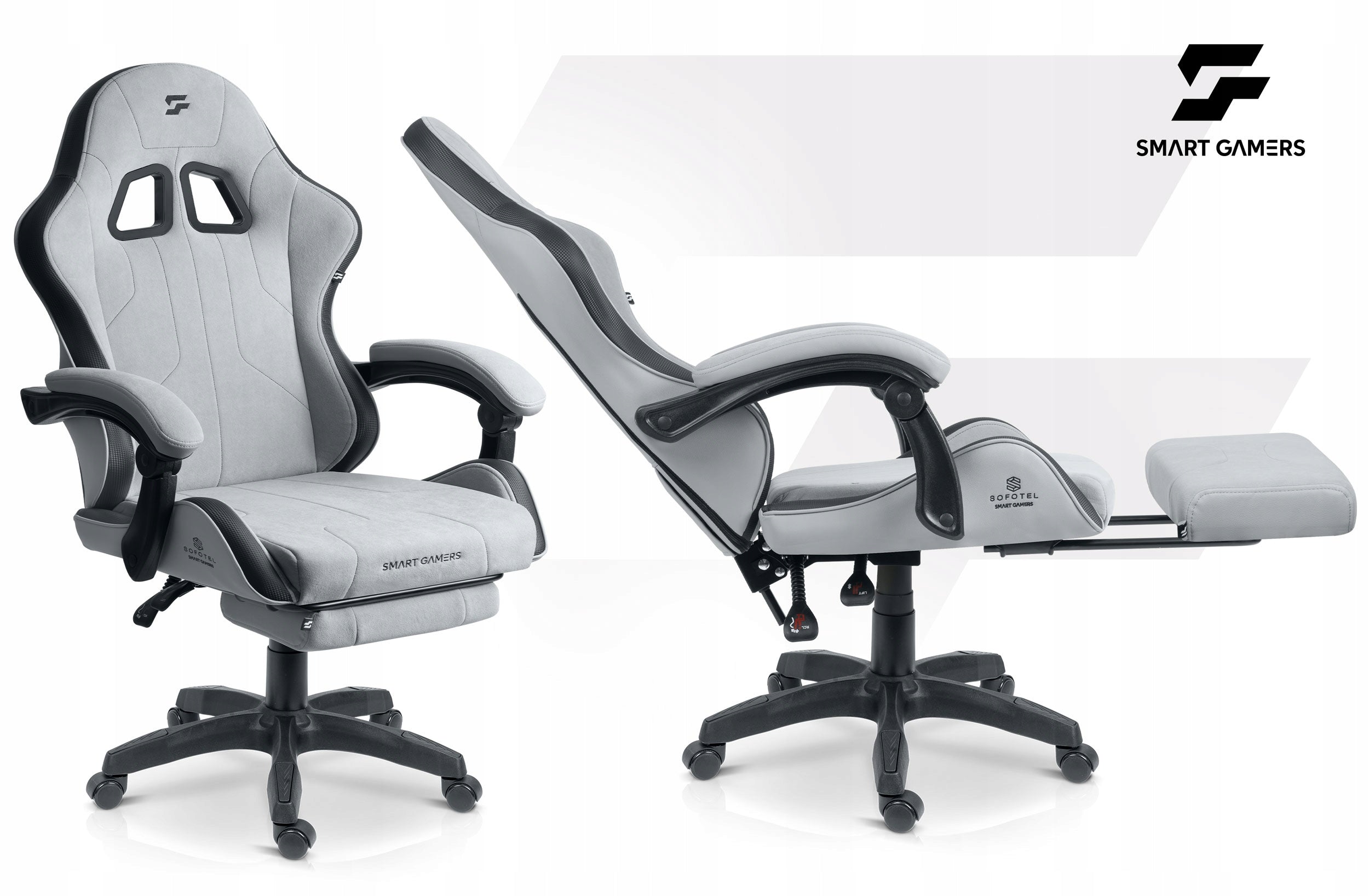 GAMING CHAIR SWIVEL PLAYER CHAIR WITH OFFICE BUCKET FOOTREST Manufacturer code 242601