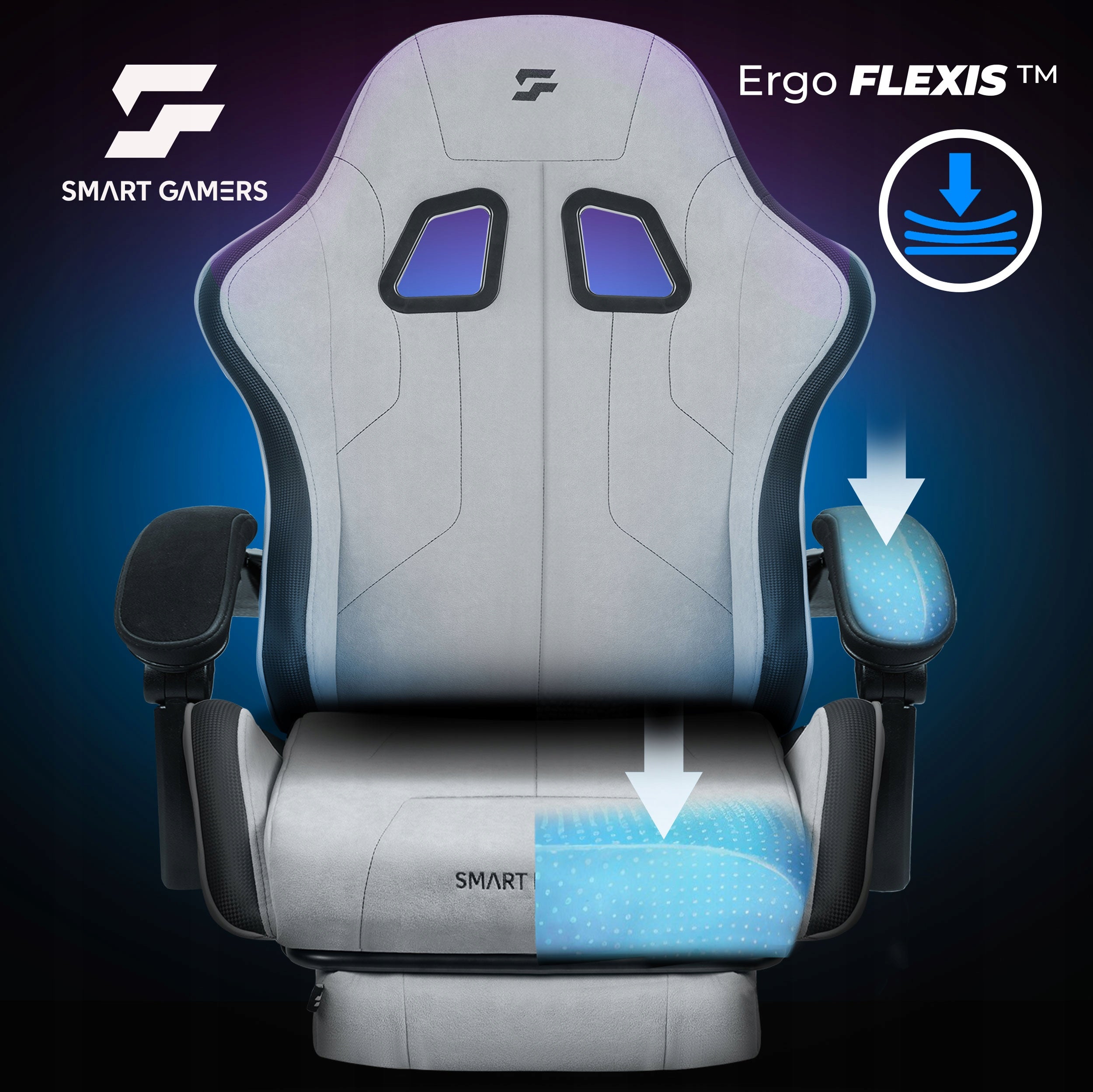 GAMING CHAIR SWIVEL PLAYER CHAIR WITH OFFICE BUCKET FOOTREST Model Lokar