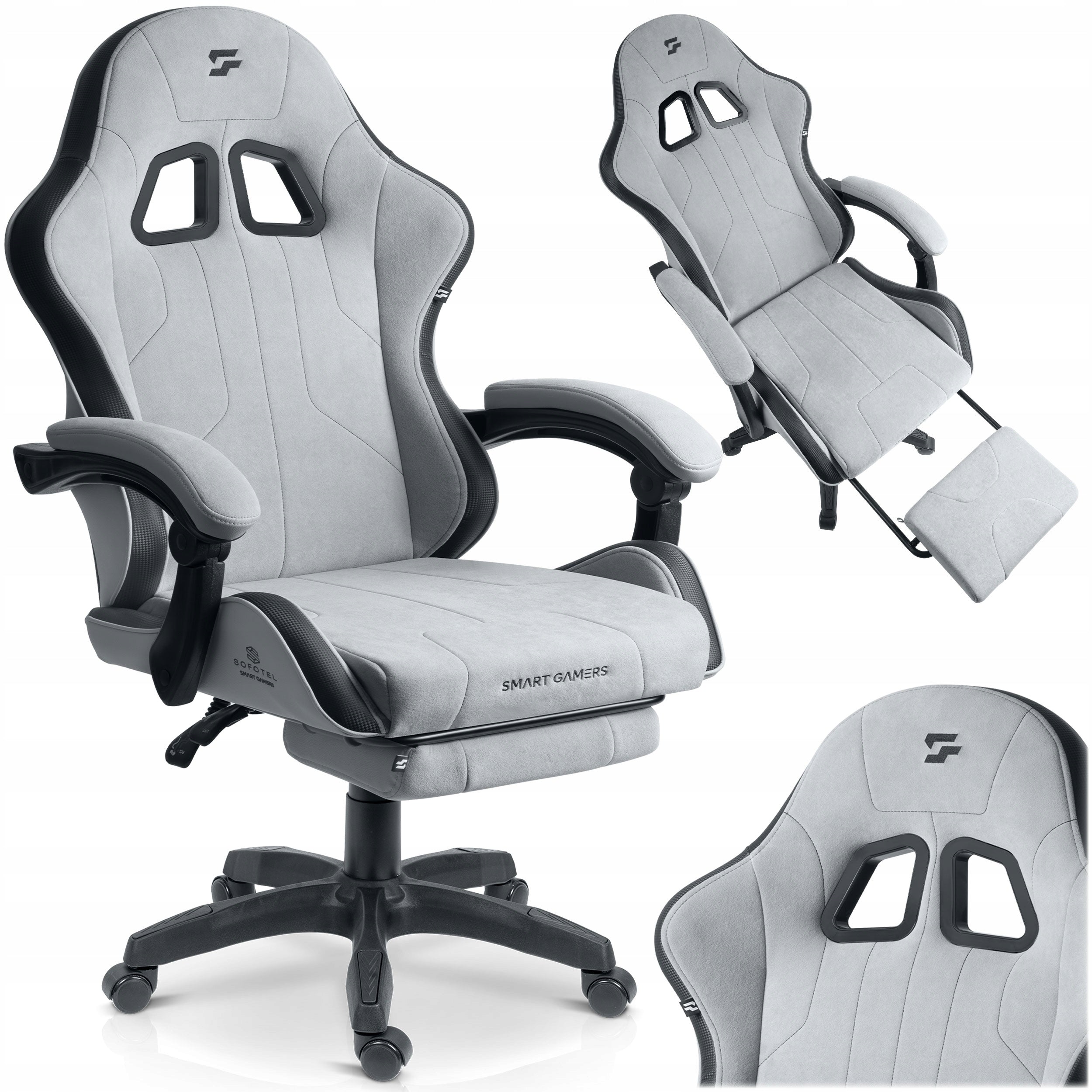 GAMING CHAIR SWIVEL PLAYER CHAIR WITH OFFICE BUCKET FOOTREST