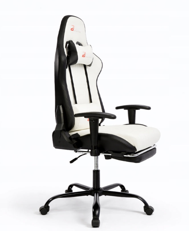 GAMING CHAIR WHITE FOR PLAYER HEIGHT ADJUSTABLE GAMING FURNITURE Furniture depth 55 cm