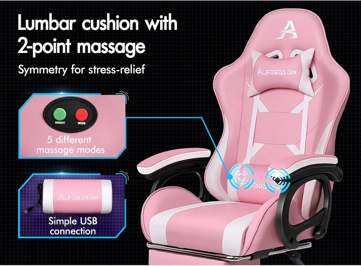 GAMING CHAIR WITH POINT MASSAGE AND BACKREST ADJUSTMENT EAN (GTIN) 5060907050138